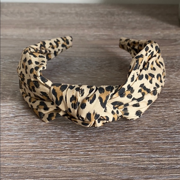 J. Crew Accessories - JCrew Leopard Knot Headband NWOT